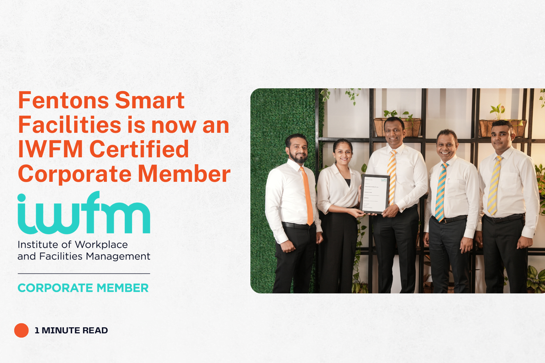 Fentons Smart Facilities Enhances Service Excellence by Joining IWFM