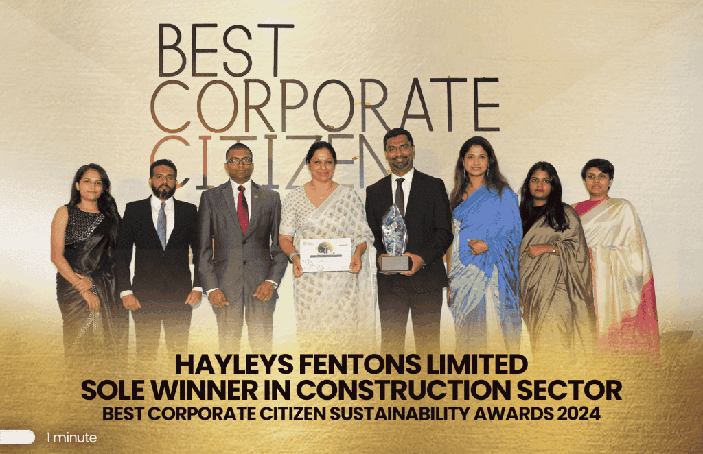 Hayleys Fentons Limited: Sole Winner in Construction Sector at Best Corporate Citizen Sustainability Awards 2024