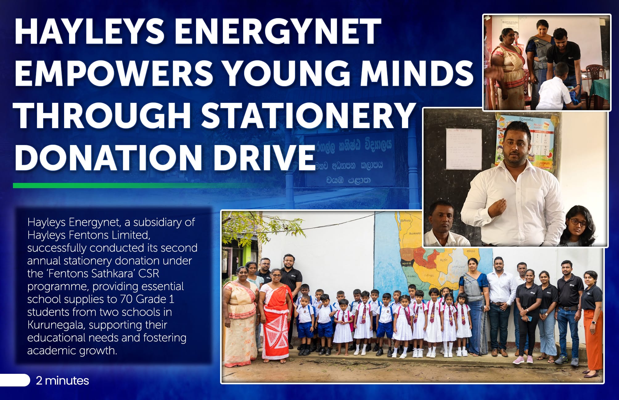 Hayleys Energynet Empowers Young Minds through Stationery Donation Drive